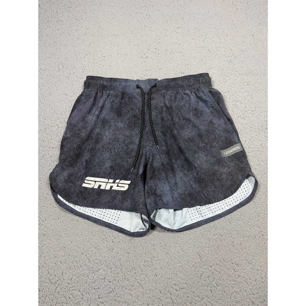 Legends Shorts Mens Small Gray Running 5 Inseam Athletic Zip‎ Pocket Reflective